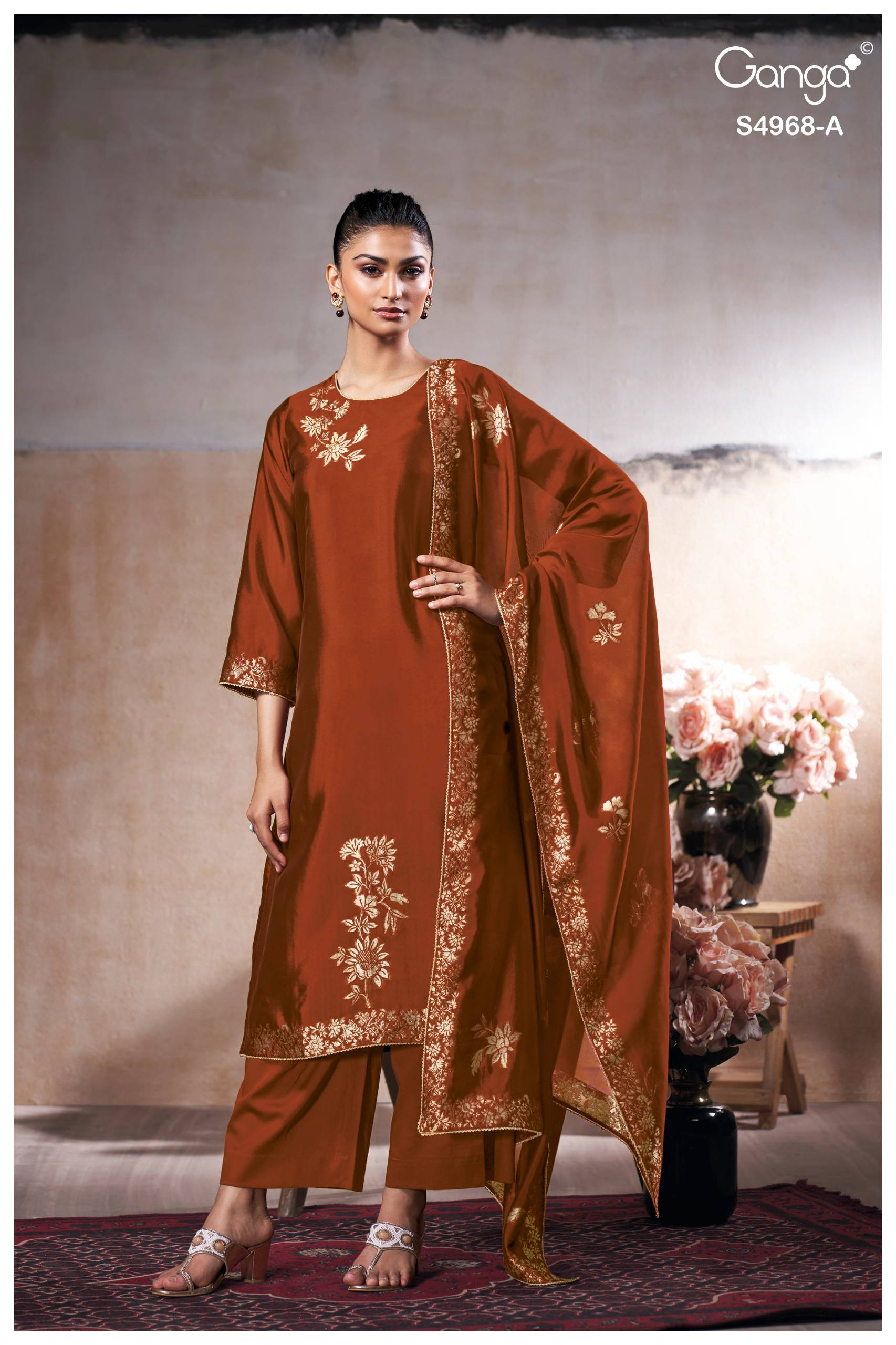 PRAVIKA 4968 SERIES By GANGAFASHION Stylish Beautiful Colourful Silk Dresses At Wholesale Price